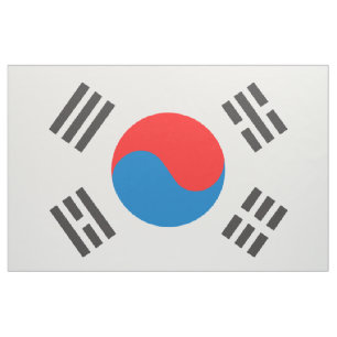 Sydkorea flagga tyg