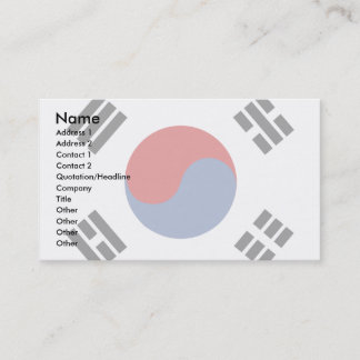 Sydkorea Flagga Visitkort