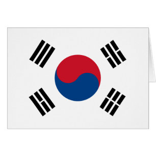 Sydkorea flagga - Yin Yang Hälsningskort