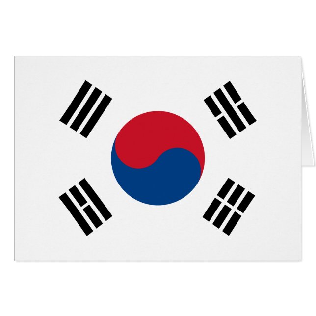 Sydkorea flagga - Yin Yang Hälsningskort (Framsidan Horizontal)