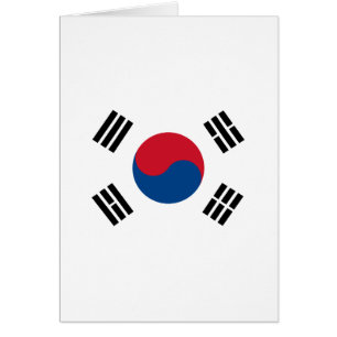 Sydkorea flagga - Yin Yang Hälsningskort