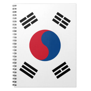 Sydkorea flaggaanteckningsbok anteckningsbok med spiral