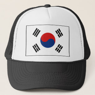 Sydkorea flaggahatt truckerkeps