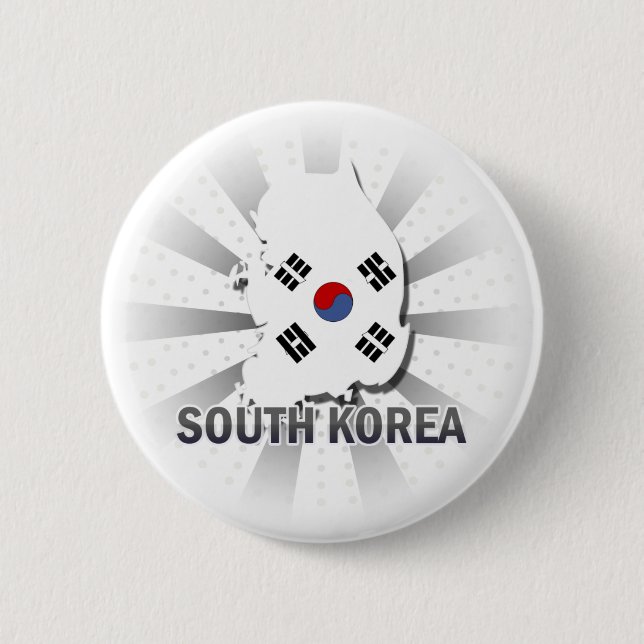 Sydkorea flaggakarta 2,0 knapp (Framsida)