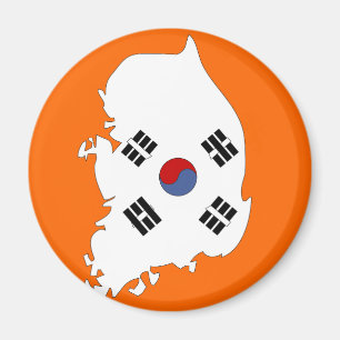Sydkorea flaggakarta magnet