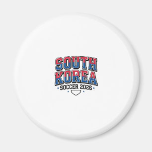 Sydkorea Fotboll 2026 Fotboll Fet Land Typogr Magnet