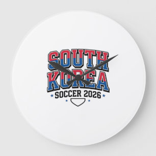 Sydkorea Fotboll 2026 Fotboll Fet Land Typografi Stor Klocka