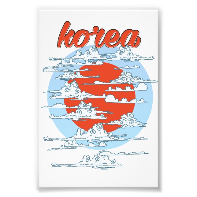 Sydkorea Fototryck (Framsidan)