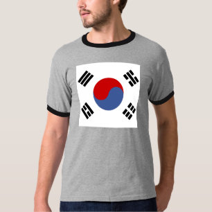 Sydkorea högkvalitativ flagga tee