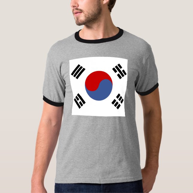 Sydkorea högkvalitativ flagga tee (Framsida)