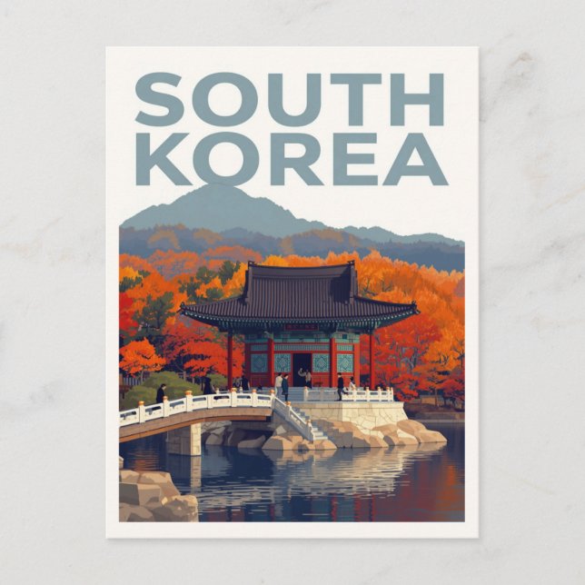Sydkorea Höstpalats Vykort (Framsida)