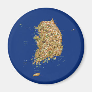 Sydkorea kartamagnet magnet