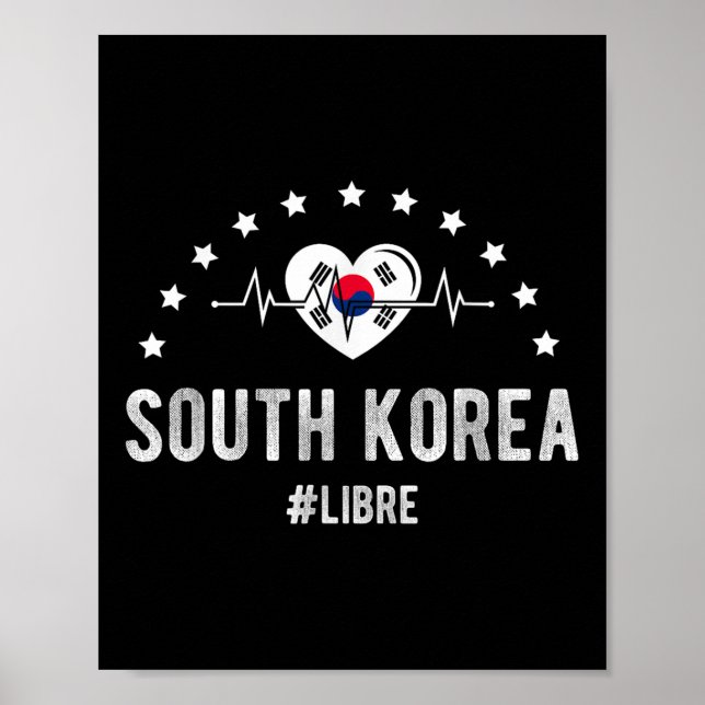 Sydkorea #libre Sydkorea Pride Koreansk Patriot Poster (Framsidan)