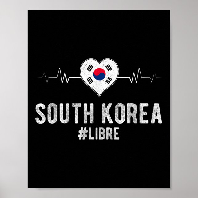 Sydkorea #libre Sydkorea Pride Koreansk Patriot Poster (Framsidan)