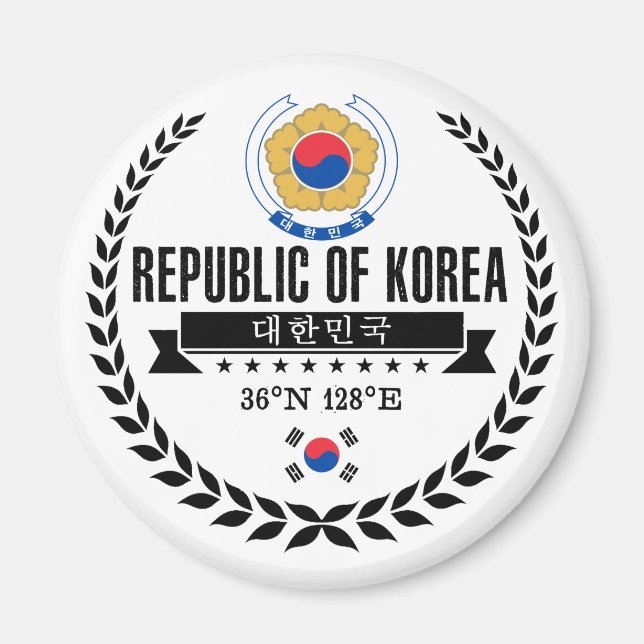Sydkorea Magnet (Framsidan)