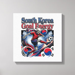 Sydkorea Mål Energi Skelett Anfallare Nationer B Canvastryck