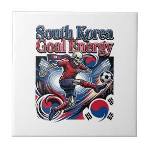 Sydkorea Mål Energi Skelett Anfallare Nationer B Kakelplatta