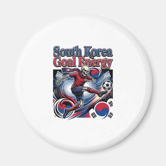 Sydkorea Mål Energi Skelett Anfallare Nationer B Magnet (Framsidan)