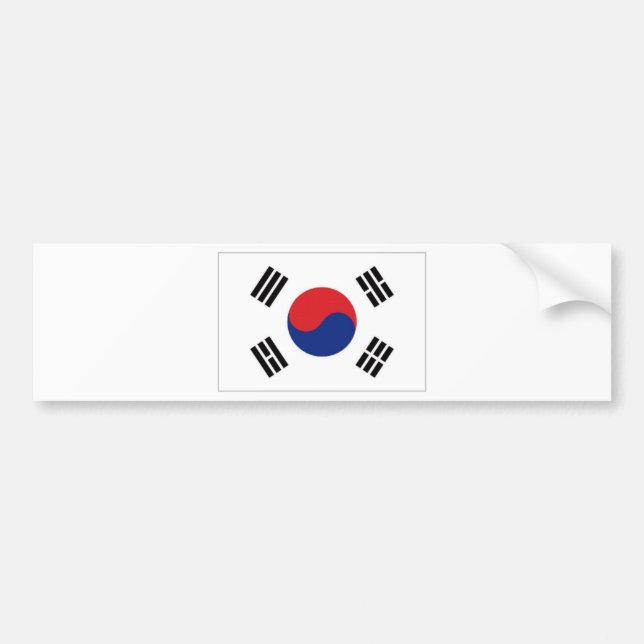 Sydkorea medborgareflagga bildekal (Framsidan)