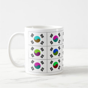 Sydkorea Multihue flaggormugg Kaffemugg