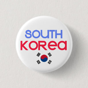 Sydkorea och a (sydkoreanflagga) knapp