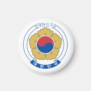 Sydkorea och Sydkorea Jackar om arm, flagga/resa Magnet