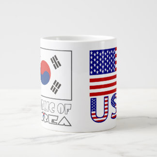 Sydkorea och USA flagga Jumbo Mugg