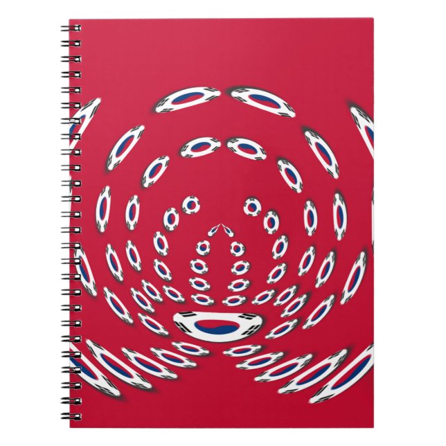 Sydkorea Polka Dot flagga Anteckningsbok (Framsidan)