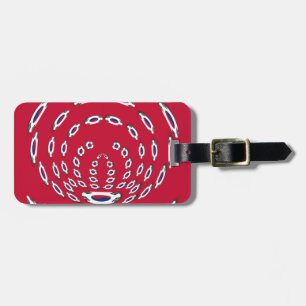 Sydkorea Polka Dot flagga Bagagebricka