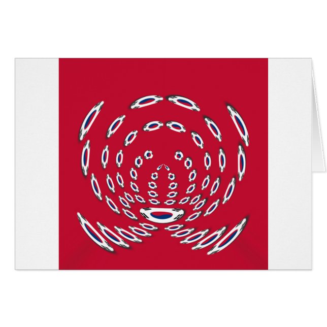 Sydkorea Polka Dot flagga Hälsningskort (Framsidan Horizontal)
