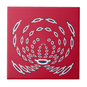 Sydkorea Polka Dot flagga Kakelplatta