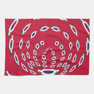 Sydkorea Polka Dot flagga Kökshandduk