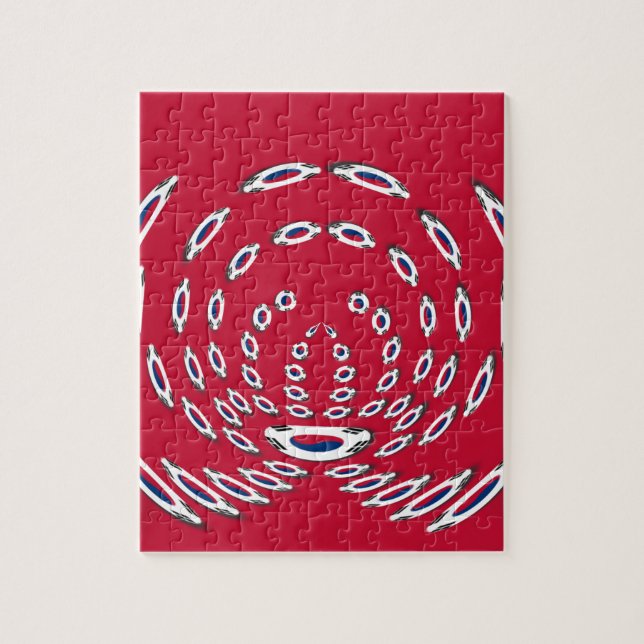 Sydkorea Polka Dot flagga Pussel (Vertikal)