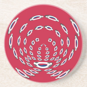 Sydkorea Polka Dot flagga Underlägg