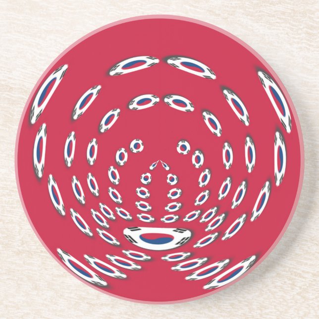 Sydkorea Polka Dot flagga Underlägg (Framsidan)