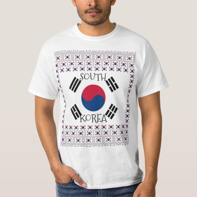 Sydkorea Popular Färg T Shirt (Framsida)