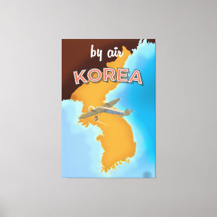 Sydkorea poster utskrift av vintage resor canvastryck