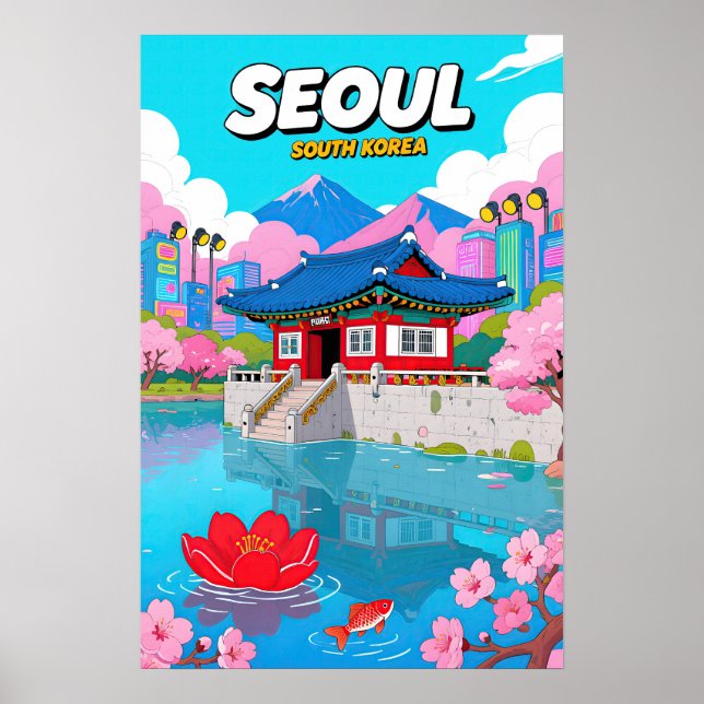 Sydkorea Resa   Popkonst Poster (Framsidan)