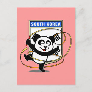 Sydkorea Rhythmic Gymnastics Panda Vykort
