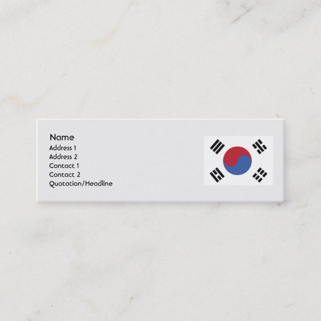 Sydkorea - Smala Mini Visitkort (Framsida)