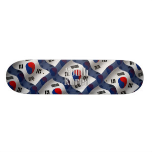 Sydkorea som vinkar flagga old school skateboard bräda 18 cm