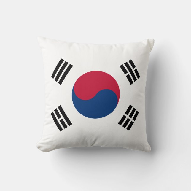 Sydkorea (Sydkorea) Flagga Kudde (Framsida)
