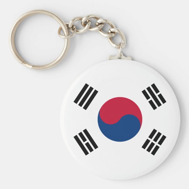 Sydkorea (Sydkorea) Flagga Nyckelring (Framsidan)