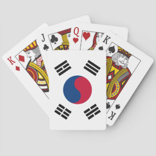 Sydkorea (sydkorean) flagga casinokort