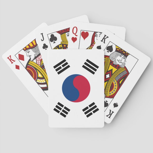 Sydkorea (sydkorean) flagga casinokort (Baksidan)