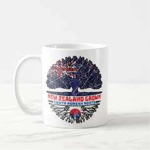 Sydkorea Sydkoreanska Nya Zeelander Nya Zeeland Kaffemugg