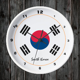 Sydkorea, Sydkoreas moderna hem/design för flagga Rund Klocka