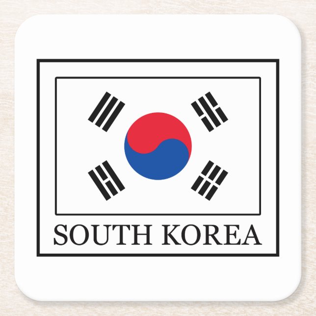 Sydkorea Underlägg Papper Kvadrat (Framsidan)