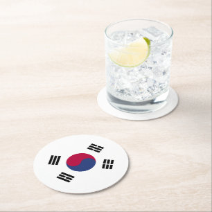 Sydkorea Underlägg Papper Rund