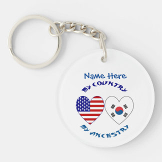 Sydkorea USA Heart Land Ancestry Personalize